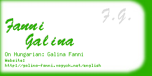 fanni galina business card